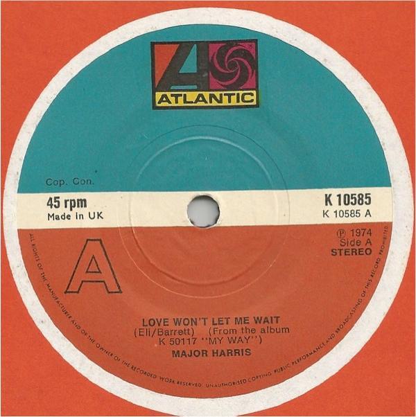 Major Harris - Love Won't Let Me Wait