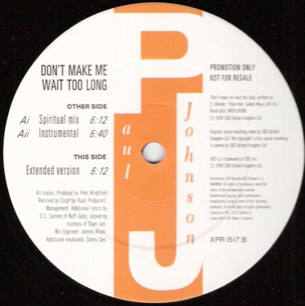 Paul Johnson (2) - Don't Make Me Wait Too Long