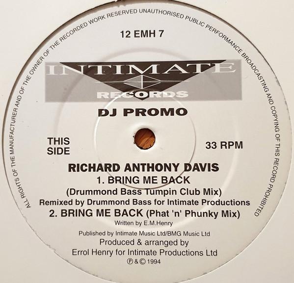 Richard Anthony Davis - Bring Me Back / Lovers For Life