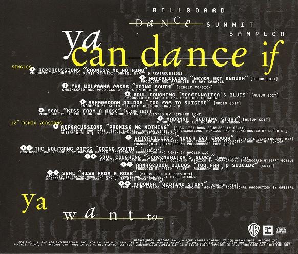  - Ya Can Dance If Ya Want To (Billboard Dance Summit Sampler)